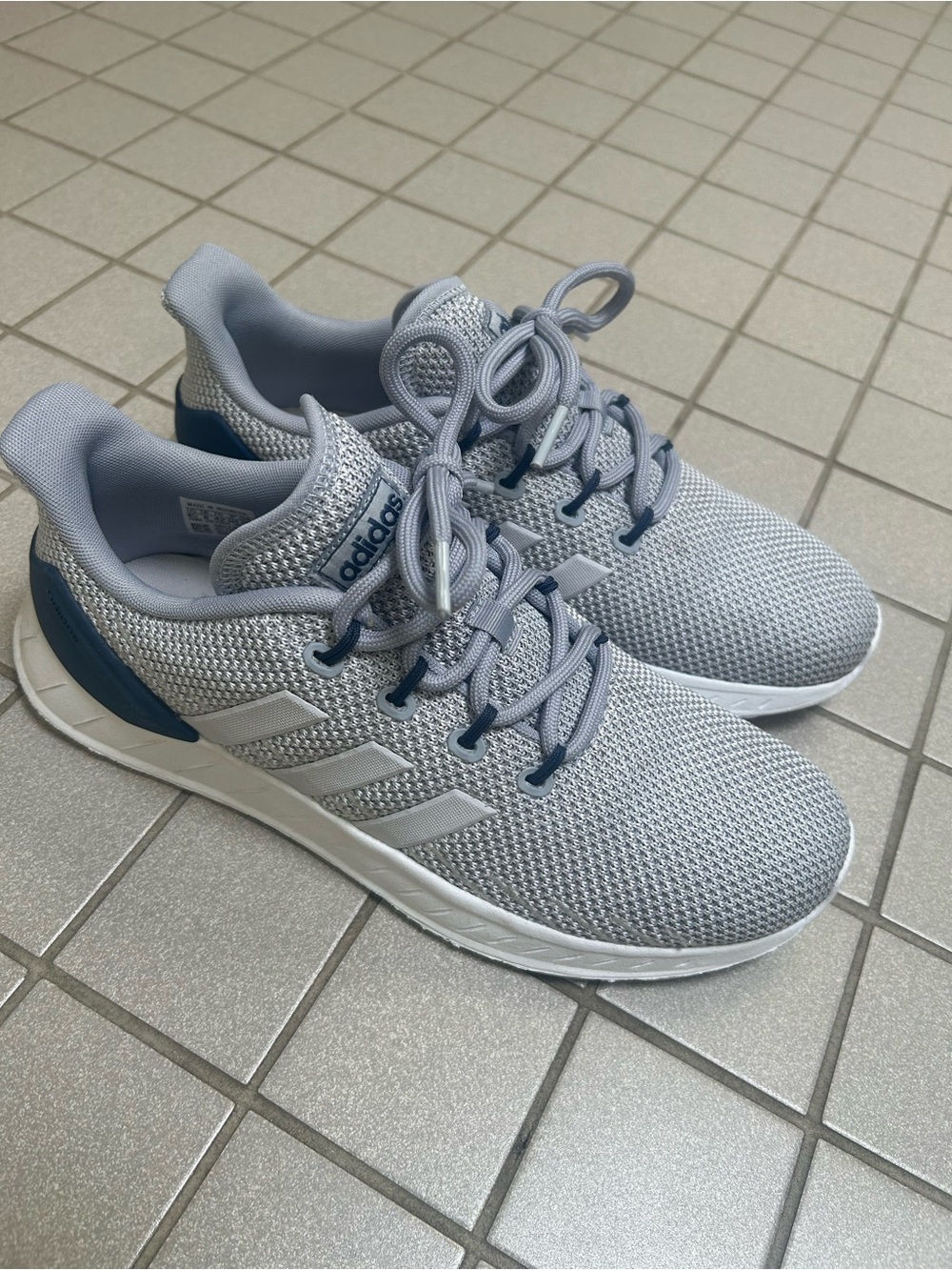 Men’s Adidas Racer Lite Cloudfoam Shoes Sneakers Sz 8.5 Gray Blue